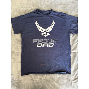 Air Force Proud Dad Blue Regular Fit Short Sleeve Men's T-Shirt Size M Unbranded